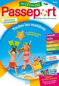 PASSEPORT CAHIER DE VACANCES 2020 - TOUTES LES MATIERES DU CE1 AU CE2 - 7/8 ANS