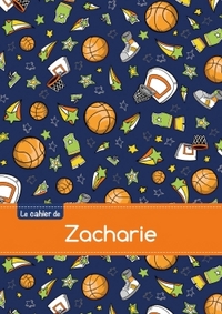 CAHIER ZACHARIE BLANC,96P,A5 BASKETBALL