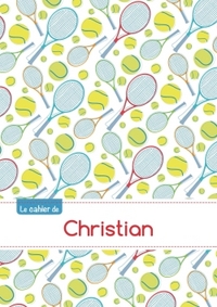 Le cahier de Christian - Blanc, 96p, A5 - Tennis