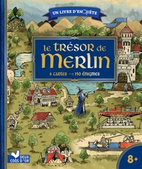 LE TRESOR DE MERLIN - LIVRE AVEC CARTES ET LOUPE