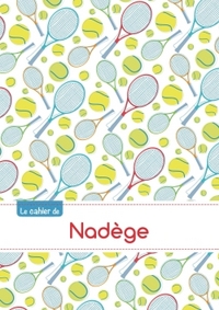 CAHIER NADEGE BLANC,96P,A5 TENNIS