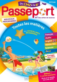 PASSEPORT CAHIER DE VACANCES 2020 - TOUTES LES MATIERES DU CM2 A LA 6E - 10/11 ANS