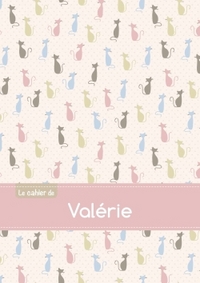 CAHIER VALERIE BLANC,96P,A5 CHATS