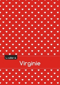 CAHIER VIRGINIE BLANC,96P,A5 PETITSCoeURS