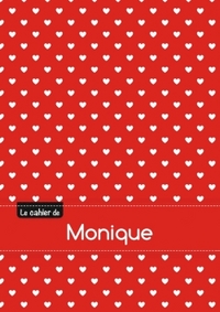 CAHIER MONIQUE BLANC,96P,A5 PETITSCoeURS