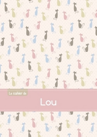 Le cahier de Lou - Blanc, 96p, A5 - Chats