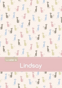 Le cahier de Lindsay - Blanc, 96p, A5 - Chats