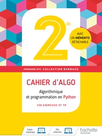 Mathématiques - Barbazo 2de, Cahier d'algorithmique et programmation en Python