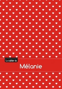 CAHIER MELANIE BLANC,96P,A5 PETITSCoeURS