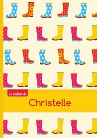 Le cahier de Christelle - Blanc, 96p, A5 - Bottes de pluie