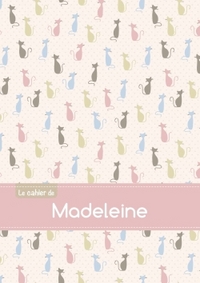 CAHIER MADELEINE BLANC,96P,A5 CHATS