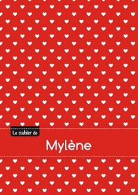 CAHIER MYLENE BLANC,96P,A5 PETITSCoeURS