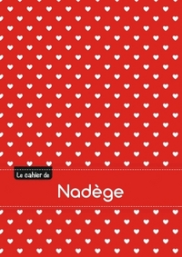 CAHIER NADEGE BLANC,96P,A5 PETITSCoeURS