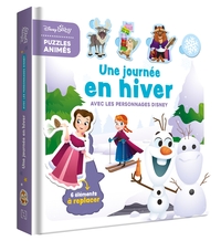 DISNEY BABY - MES PREMIERS PAS - PUZZLES ANIMES - UNE JOURNEE EN HIVER AVEC LES PERSONNAGES DISNEY