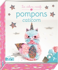 Animal pompon - caticorn - mini coffret avec accessoires