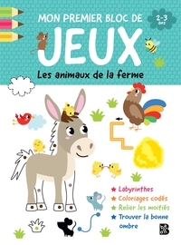 Mon premier bloc de jeux - Les animaux de la ferme