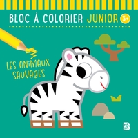 BLOC A COLORIER JUNIOR 3+ LES ANIMAUX SAUVAGES