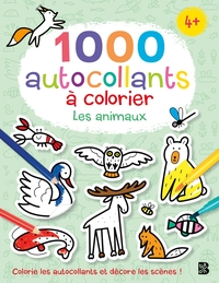 1000 autocollants à colorier - Les animaux
