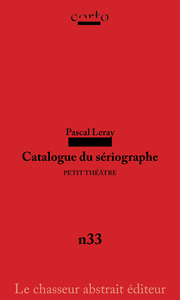 Catalogue du sériographe - PETIT THÉÂTRE