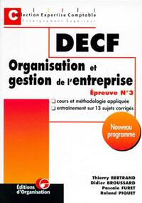 DECF organisation et gestion de l'entreprise - Epreuve n°3