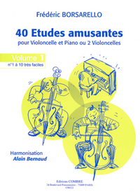 ETUDES AMUSANTES (40) VOL.1 (1 A  10) --- VIOLONCELLE ET PIANO (OU 2 VIOLONCELLES)