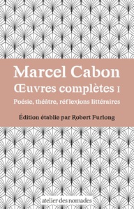 Marcel Cabon Œuvres complètes I