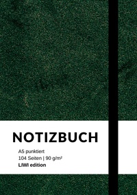 Notizbuch A5 punktiert grün - 100 Seiten 90g/m² - Soft Cover - FSC Papier