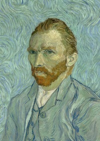 Notizbuch A4 blanko Hardcover - Motiv "Selbstporträt" Vincent van Gogh - 100 Seiten - FSC Papier