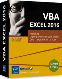 VBA EXCEL 2016 - Coffret de 2 livres : Maîtrisez la programmation sous Excel : Cours, exercices et c