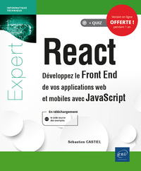 REACT - DEVELOPPEZ LE FRONT END DE VOS APPLICATIONS WEB ET MOBILES AVEC JAVASCRIPT