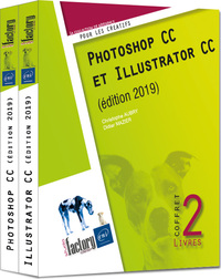 Photoshop CC et Illustrator CC (édition 2019) - Coffret de 2 livres