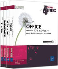 Microsoft® Office (versions 2019 et Office 365) - Coffret de 4 livres : Word, Excel, PowerPoint et O