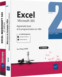 EXCEL MICROSOFT 365 - COFFRET DE 2 LIVRES : APPRENDRE EXCEL ET LA PROGRAMMATION EN VBA (2E EDITION)