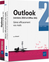 Outlook (versions 2019 et Office 365) - Coffret de 2 livres : Gérez efficacement vos mails