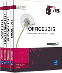 Microsoft® Office 2016 - Coffret de 4 livres : Word, Excel, PowerPoint et Outlook