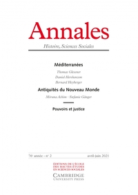 ANNALES. HISTOIRE SCIENCES SOCIALES, N  2/2021 - MEDITERRANE