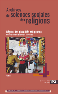 ARCHIVES DE SCIENCES SOCIALES DES RELIGIONS, N  193 - REGULE