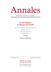 ANNALES. HISTOIRE SCIENCES SOCIALES, N  1/2023