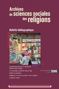 ARCHIVES DES SCIENCES SOCIALES DES RELIGIONS, N 200