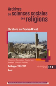 ARCHIVES DE SCIENCES SOCIALES DES RELIGIONS 171