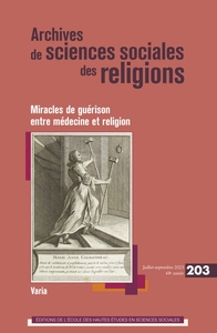 ARCHIVES DE SCIENCES SOCIALES DES RELIGIONS, N 203