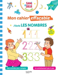 Sami et Julie Maternelle - Mon cahier effaçable - J'écris les nombres (3-6 ans)