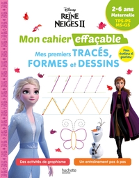 Disney - La Reine des neiges Mon cahier effaçable - Mes premiers tracés, formes et dessins (2-6 ans)