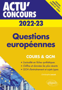 QUESTIONS EUROPEENNES 2022-2023 - COURS ET QCM