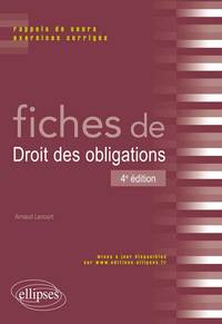 FICHES DE DROIT DES OBLIGATIONS 4EME EDITION