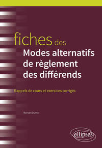 Fiches des Modes alternatifs de règlement des différends