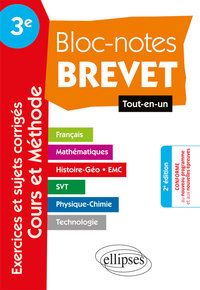 Bloc-Notes 3e spécial Brevet - Tout en Un - Toutes matières