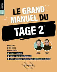 LE GRAND MANUEL DU TAGE 2 - 10 TESTS BLANCS + 120 FICHES DE COURS + 1000 VIDEOS