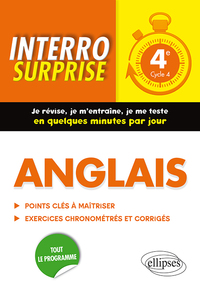 Anglais. Interro Surprise. Classe de 4e