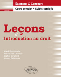 LECONS D INTRODUCTION AU DROIT, 2E EDITION